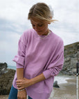 Connie Authentic Oversized Organic Cotton Violet Sweatshirt