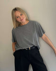 cropped t shirt in organic cotton