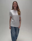 Mabel Low Crew Organic Cotton White T-Shirt product video