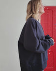 navy blue cosy sweatshirt