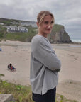 Erin 34 Organic Cotton Grey Marl T-Shirt - beach video