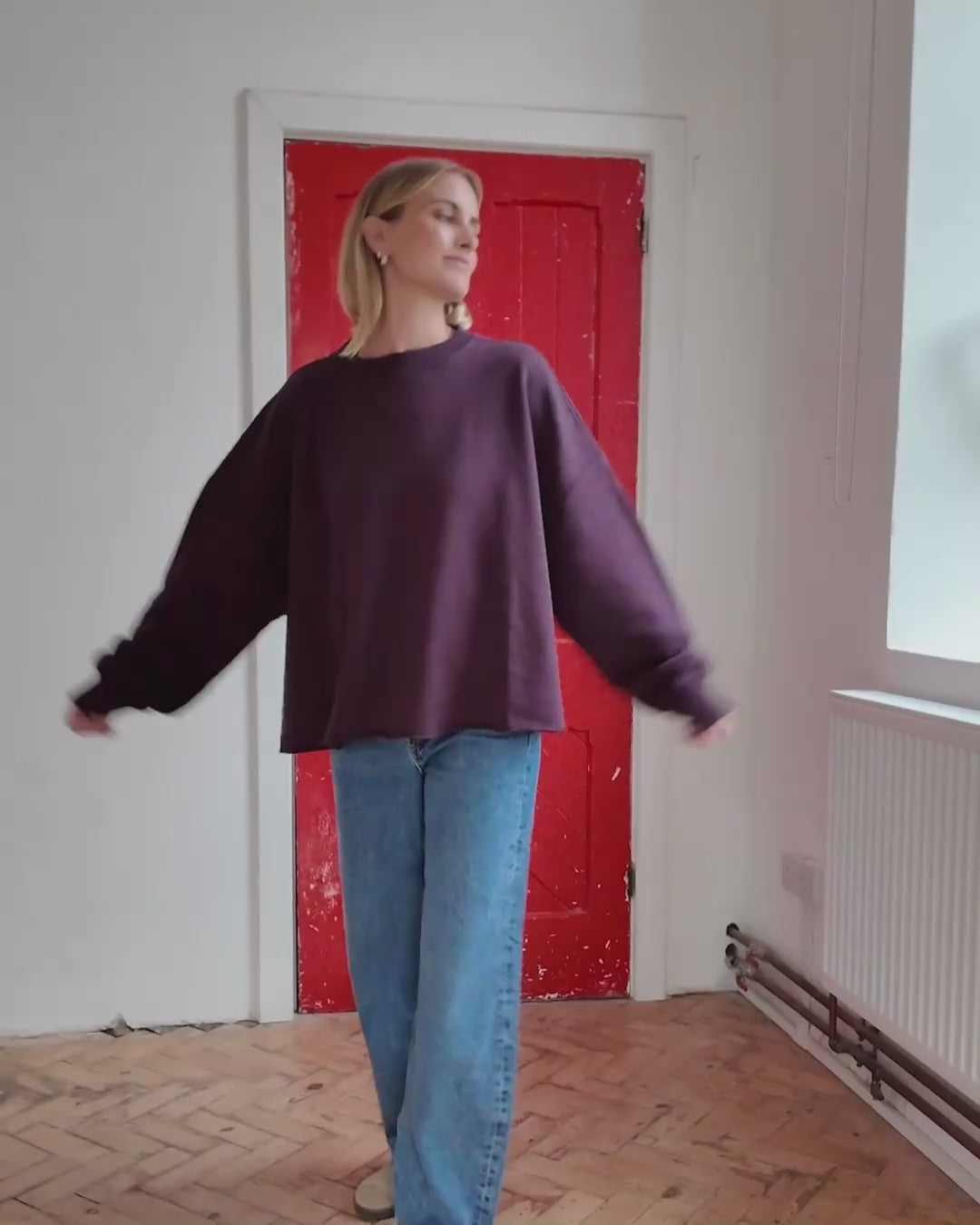plum burgundy luxurious sweatshirt