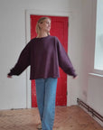 plum burgundy luxurious sweatshirt