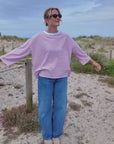 Erin 34 Organic Cotton Red Fine Stripe T-Shirt - beach video