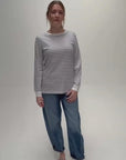Audrey Organic Cotton Navy Breton T-Shirt product video