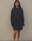 Fiona Organic Cotton Slate Sweatshirt Dress
