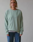 Nancy Oversized Organic Cotton Seafoam Sweatshirt product video