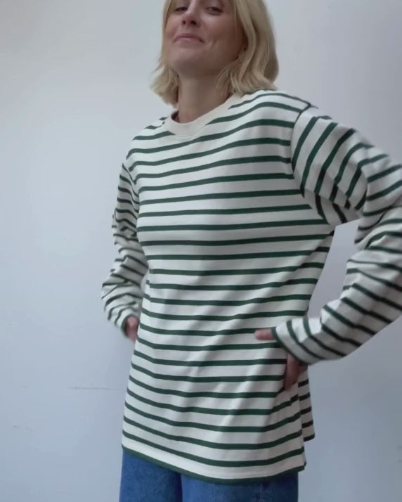 Arabella Green Breton in organic cotton double jersey - shop now