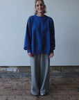 Shop wide leg grey marl joggers in organic cotton