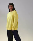 Nancy Oversized Organic Cotton Lemon Sweatshirt - product video