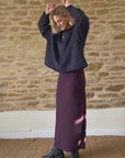 Claire Plum Organic Cotton skirt with side splits