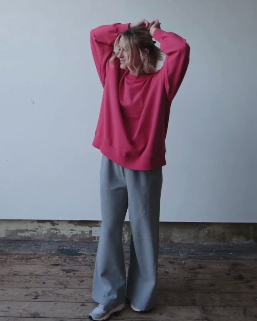 Connie Authentic Organic Cotton Washed Red Sweatshirt video