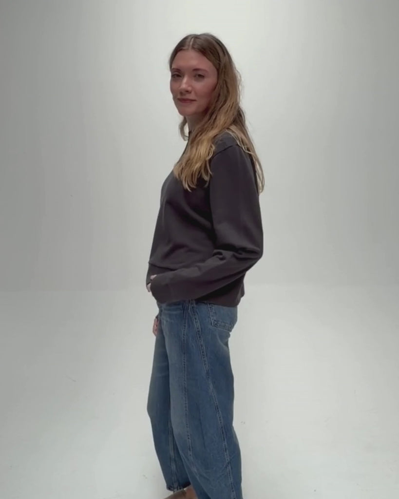 Verity Organic Cotton Slate Sweatshirt - product video