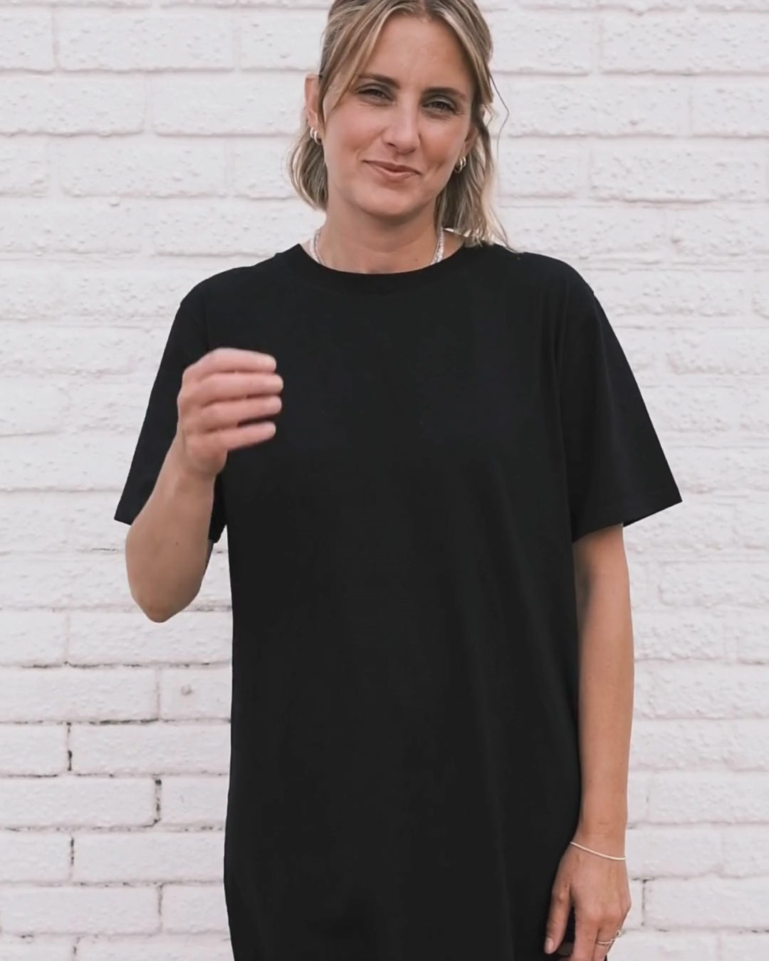The ultimate organic cotton black summer dress