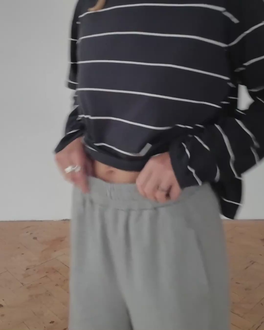 grey marl organic cotton joggers