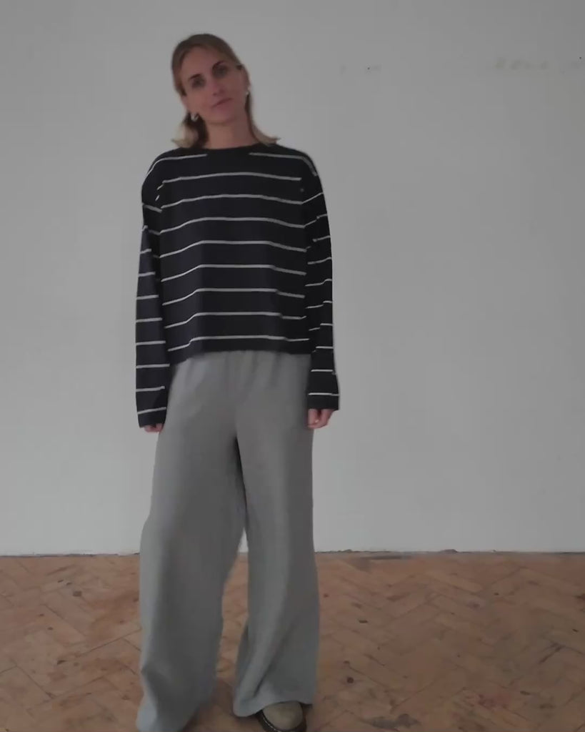 grey marl organic cotton joggers