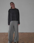 grey marl organic cotton joggers
