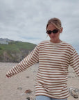Arabella Organic Cotton Toffee Breton Top - beach video