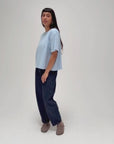 Hannah Midweight Organic Cotton Light Sky T-Shirt product video