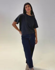 Hannah Midweight Organic Cotton Black T-Shirt product video