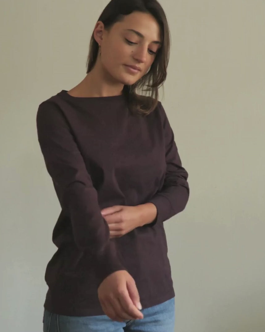 Audrey Organic Cotton Plum T-Shirt