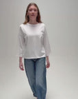 Erin 34 Organic Cotton White T-Shirt product video
