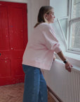pale pink ladies sweatshirt