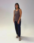 Marley Rib Organic Cotton Mocha Vest product video