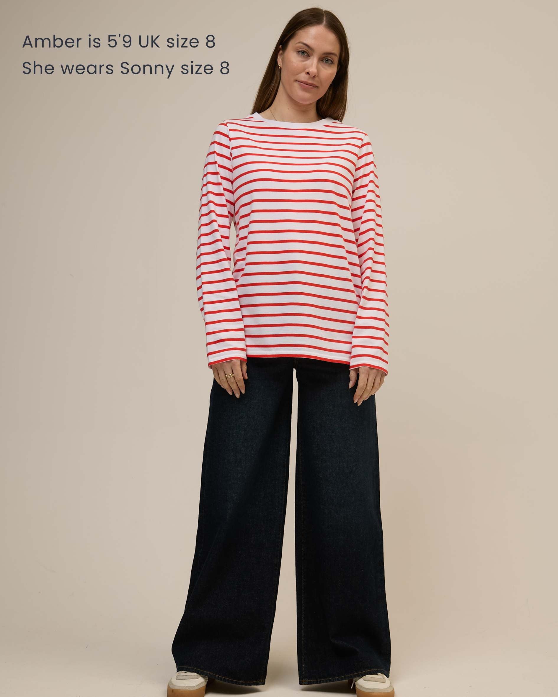 Sonny Midweight Organic Cotton Red Breton T-Shirt