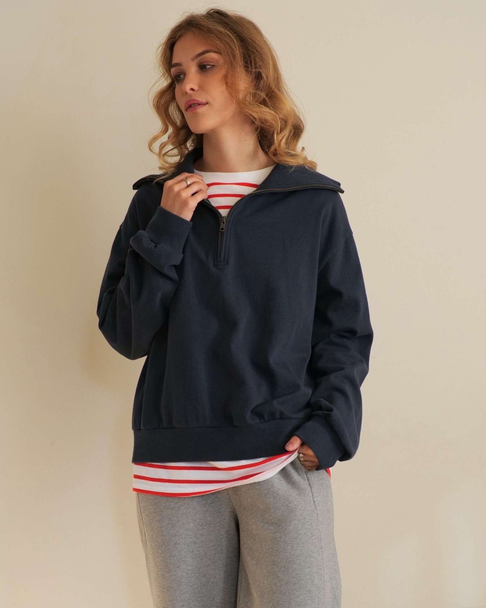 Navy_half_zip_sweatshirt_in_organic_cotton