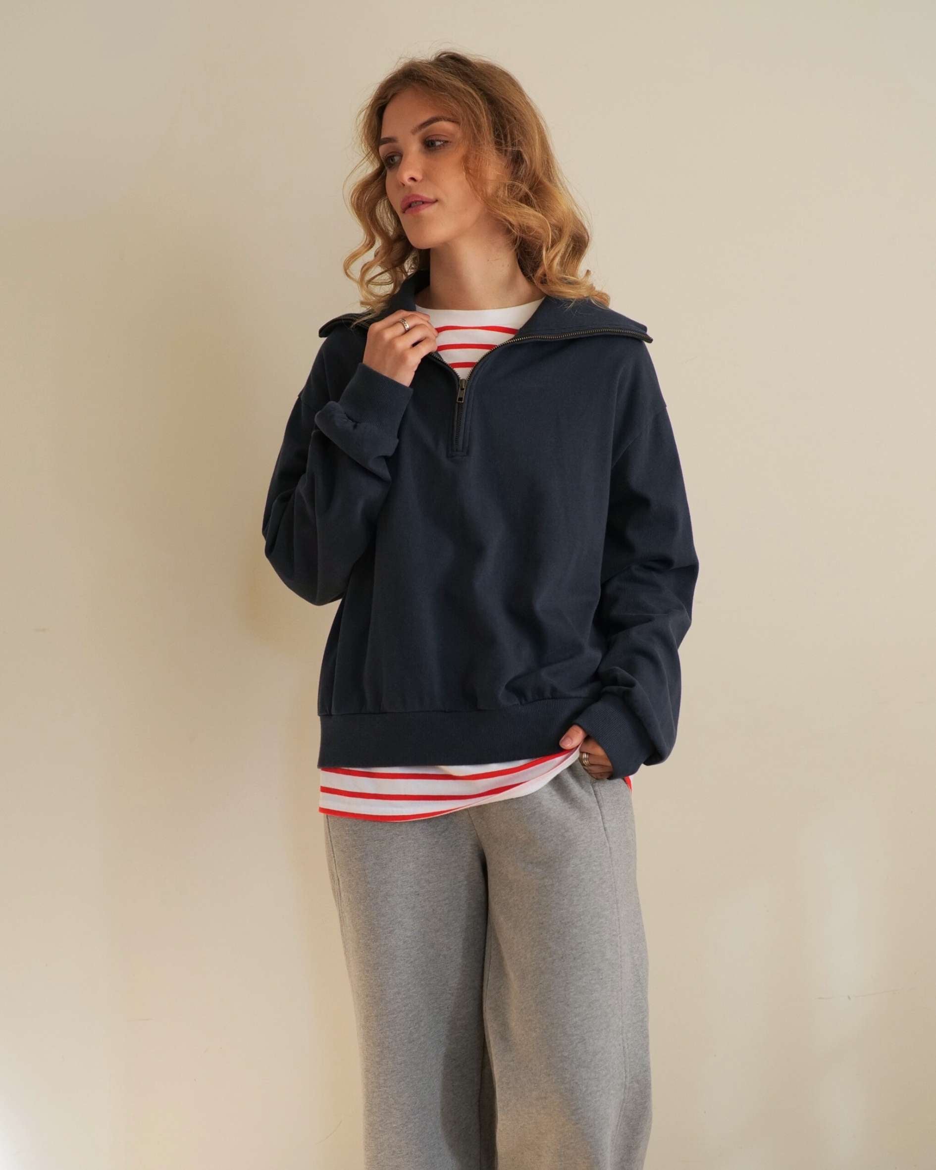 Navy_half_zip_sweatshirt_in_organic_cotton