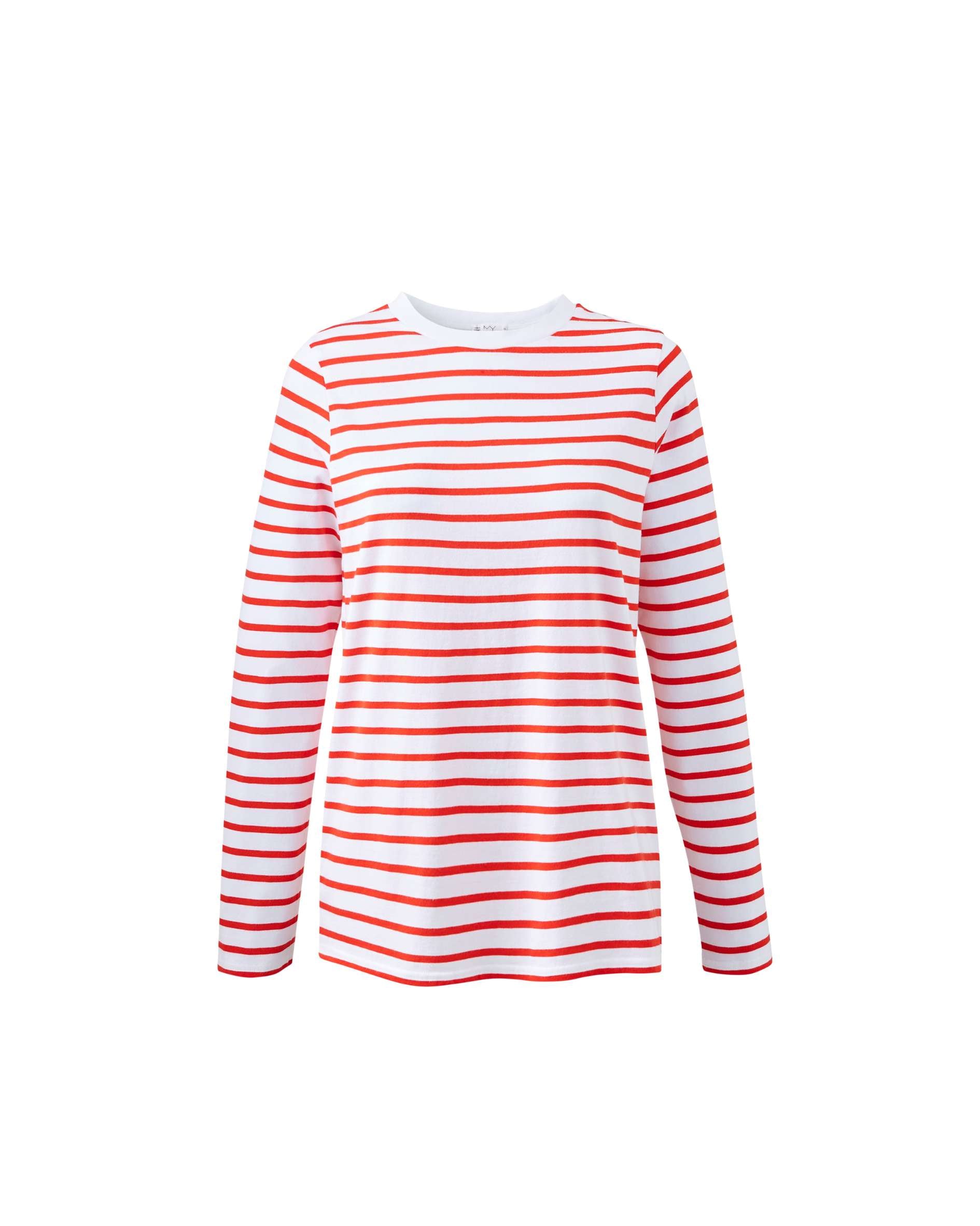 womens organic cotton long sleeve red breton
