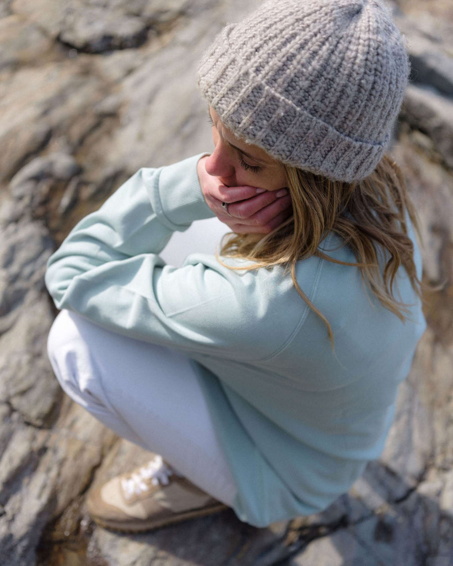 Nancy Oversized Organic Cotton Seafoam Sweatshirt