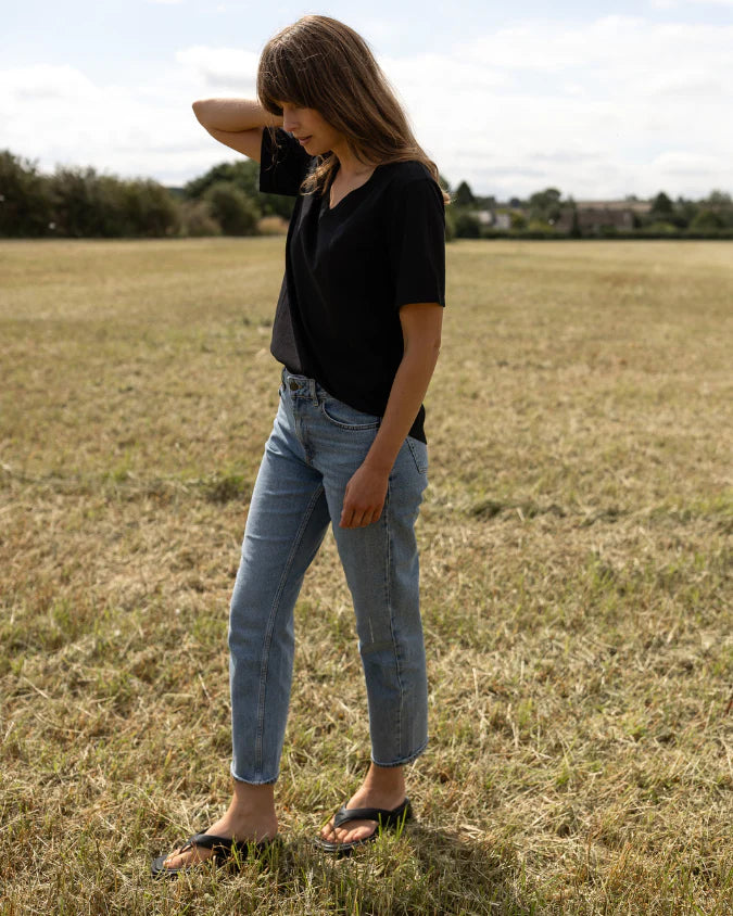 Dotty V Organic Cotton Black T-Shirt