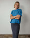 short sleeve tshirt in cornflower blue