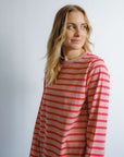 Sonny Midweight Organic Cotton Rose/Red Breton T-Shirt