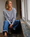 navy breton t shirt in organic cotton