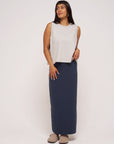 willow light grey organic cotton vest top