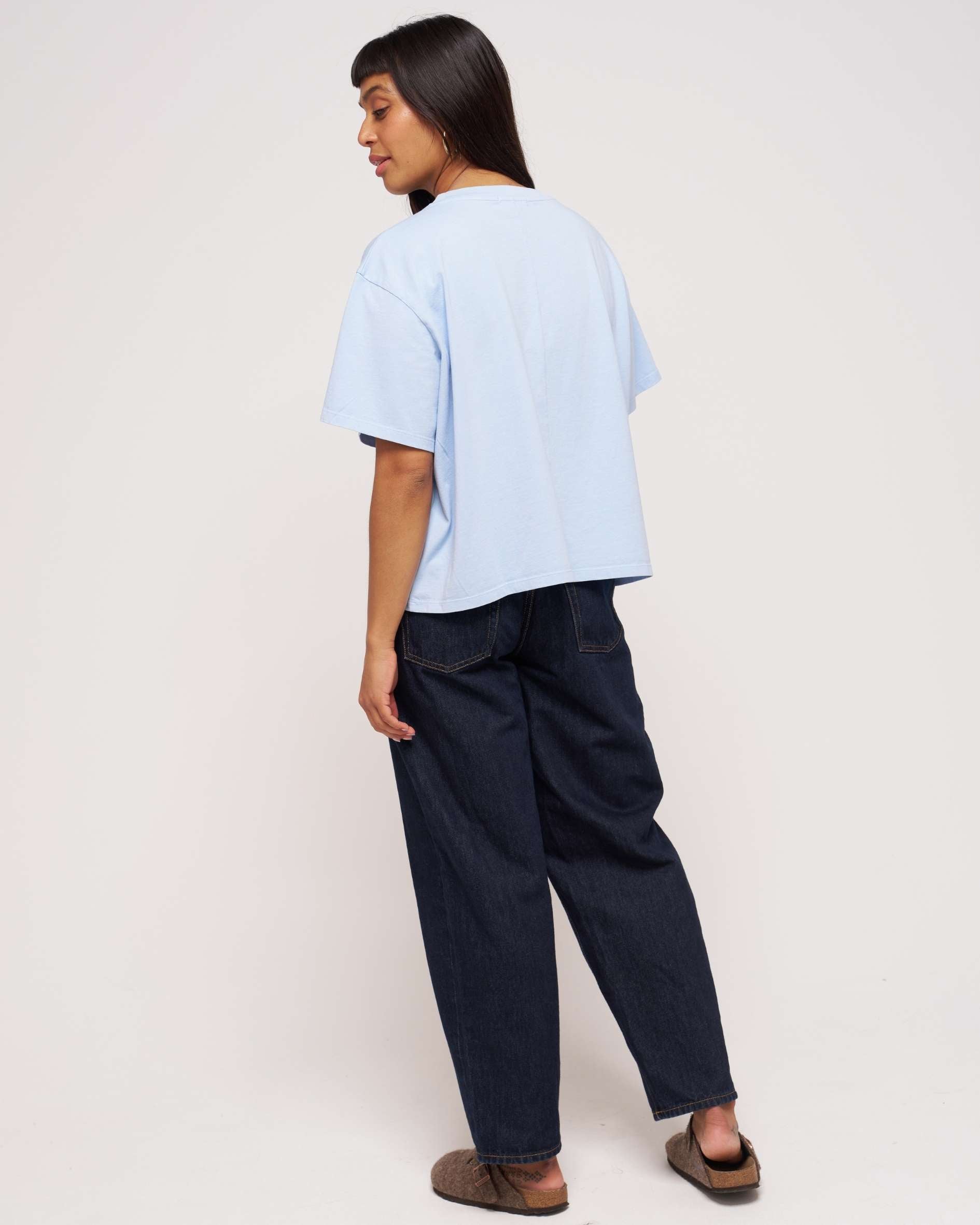 women's size 10 light blue oversized t-shirt