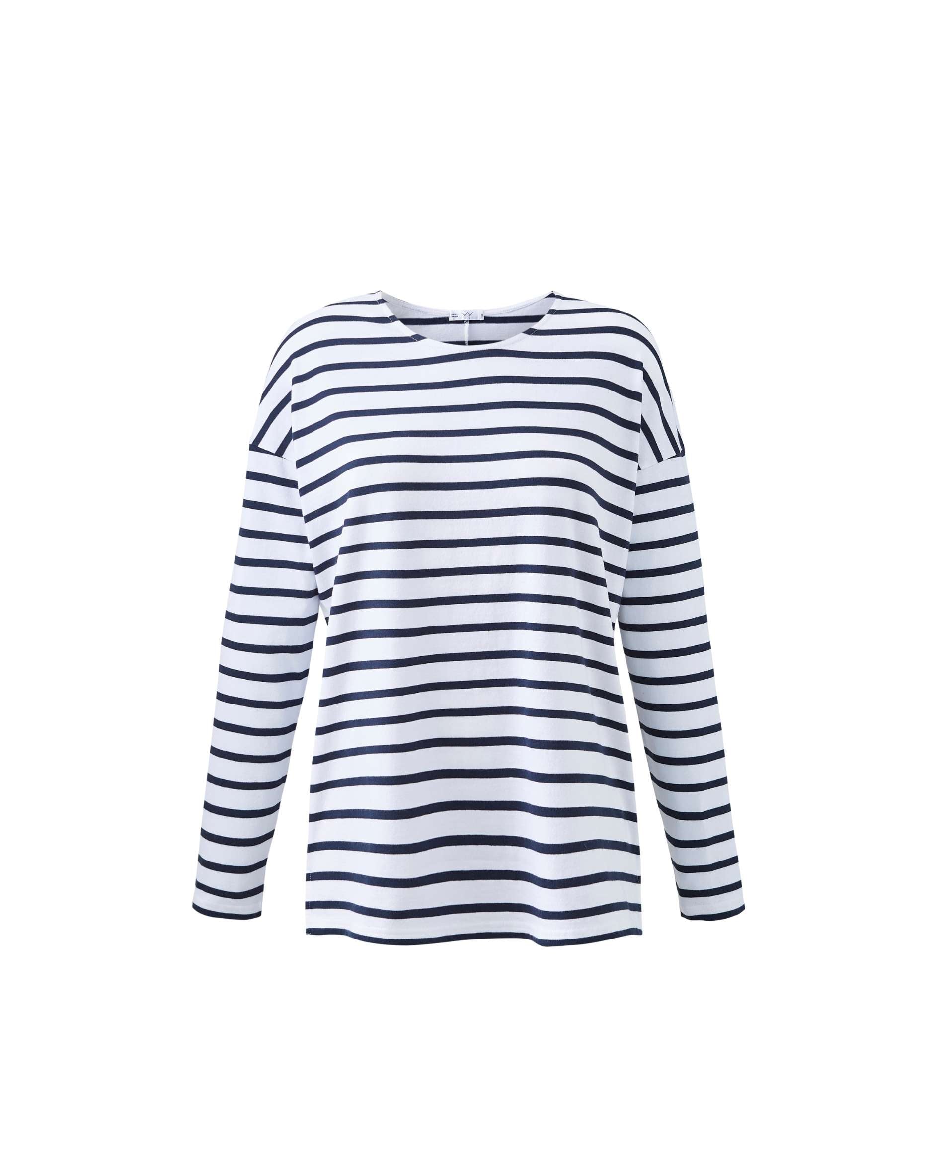 striped long sleeved t-shirt in organic cotton