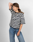 Orla Midweight Organic Cotton Black Stripe T-Shirt