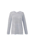 black and white breton long sleeved tee