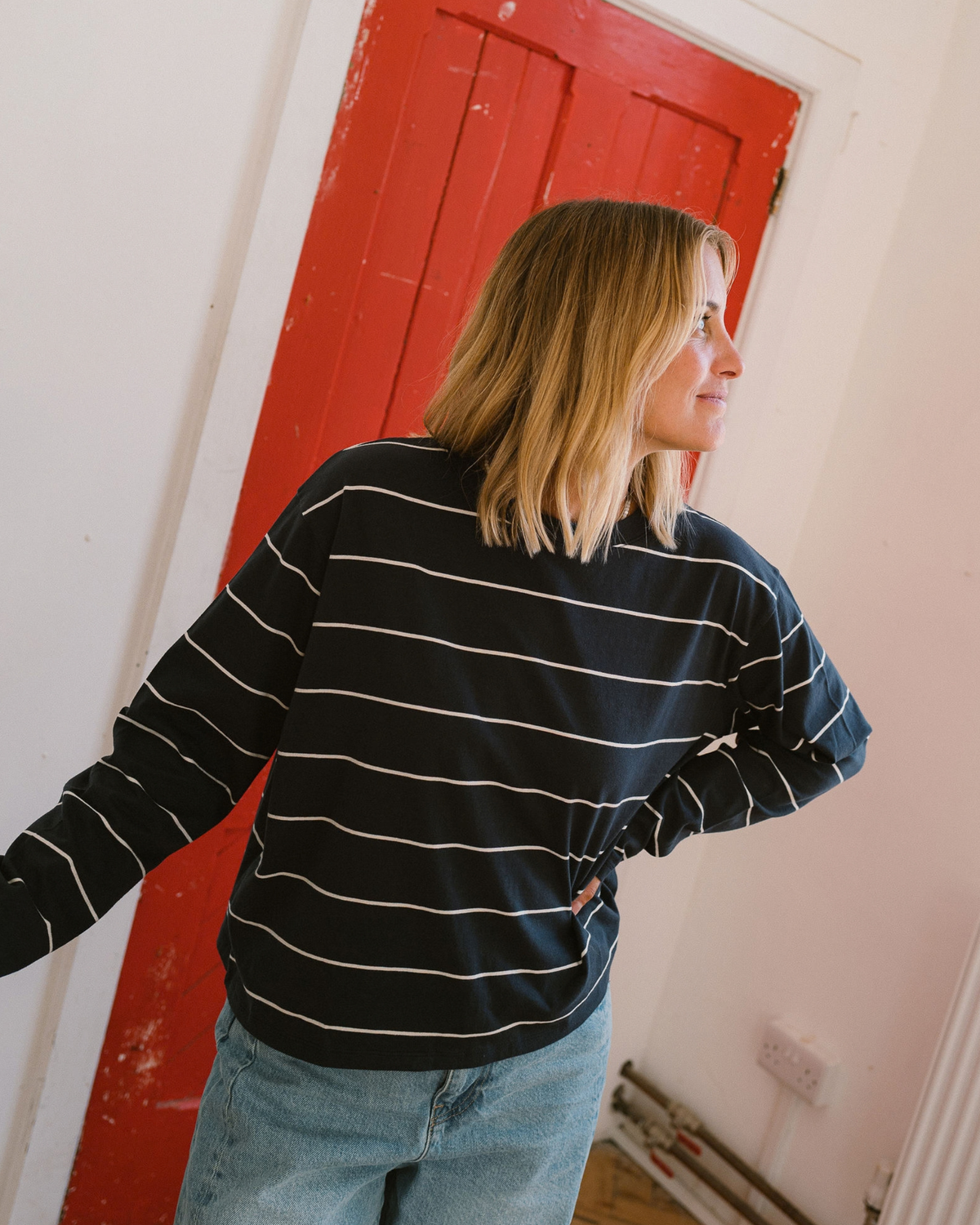 womens_organic_cotton_long_sleeve_midnight_and_ecru_stripe_top