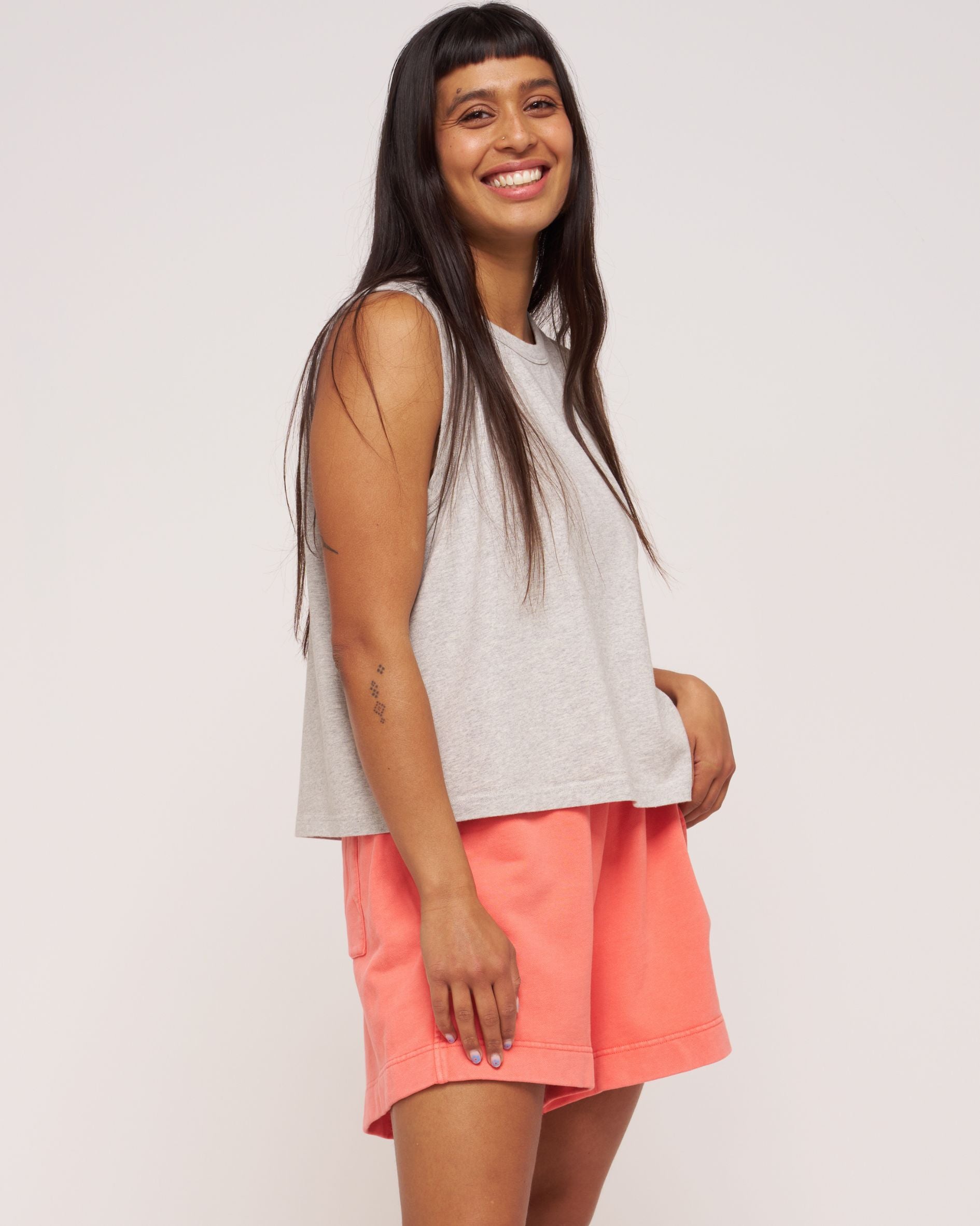 womens organic cotton willow high crew vest