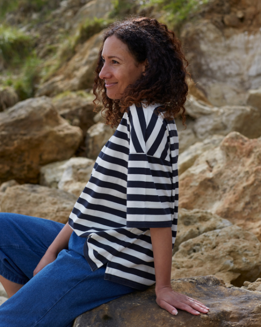 womens striped tee